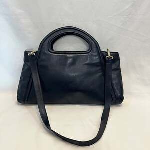 1960s Navy Top-Handle Crossbody Leather Handbag Purse – Vintage